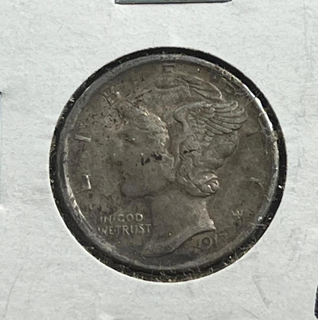 1917 Mercury Dime, 90% Silver