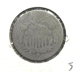 1870 US Shield Nickel