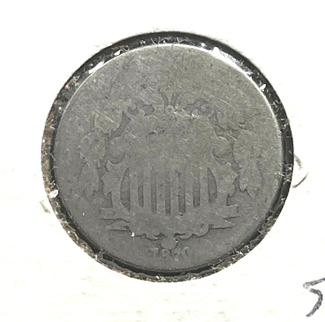 1870 US Shield Nickel