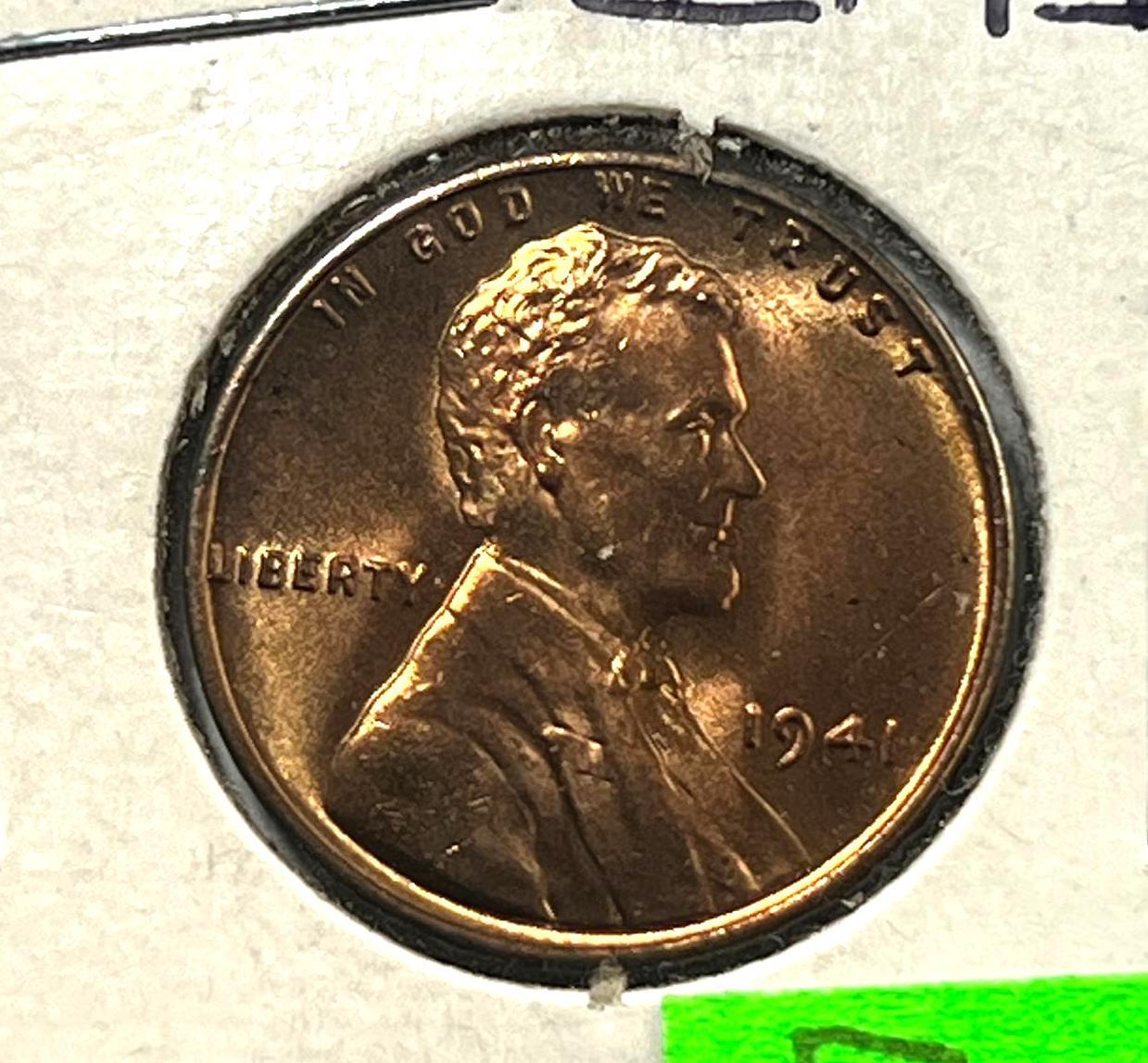 1941 Lincoln Wheat Cent, UNC