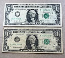 2- 1963 Barr Notes, SELLS TIMES THE MONEY, one is a star note
