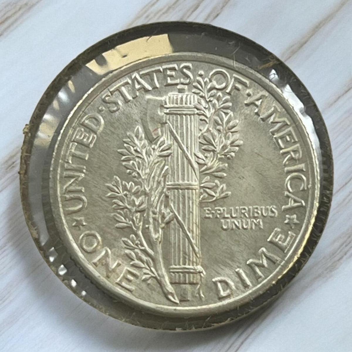 1935 US Mercury Dime, 90% Silver