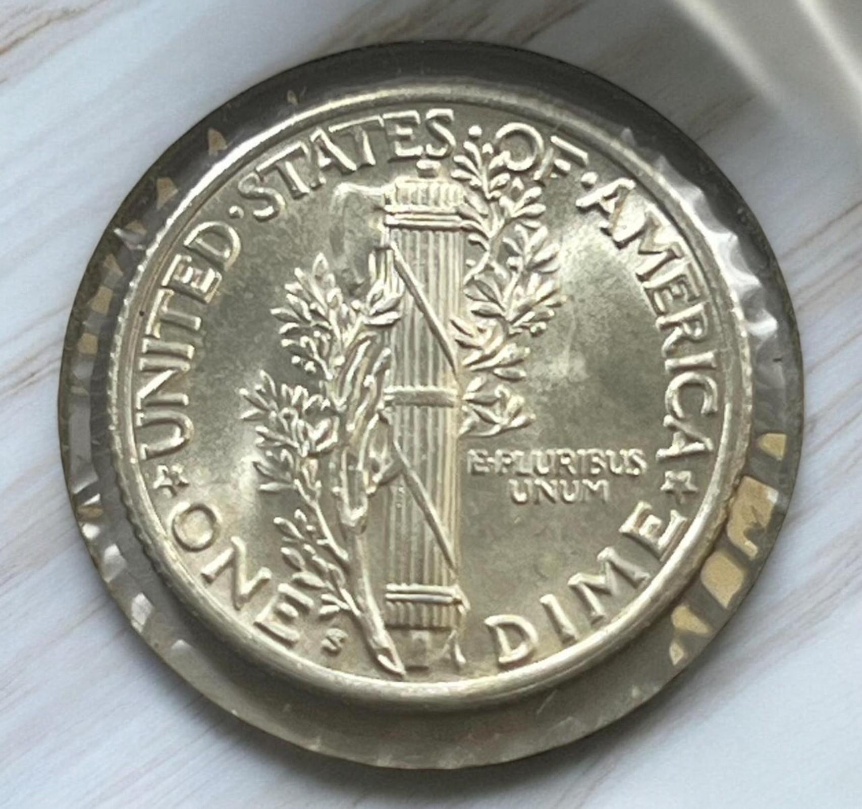 1939-S US Mercury Dime, 90% Silver