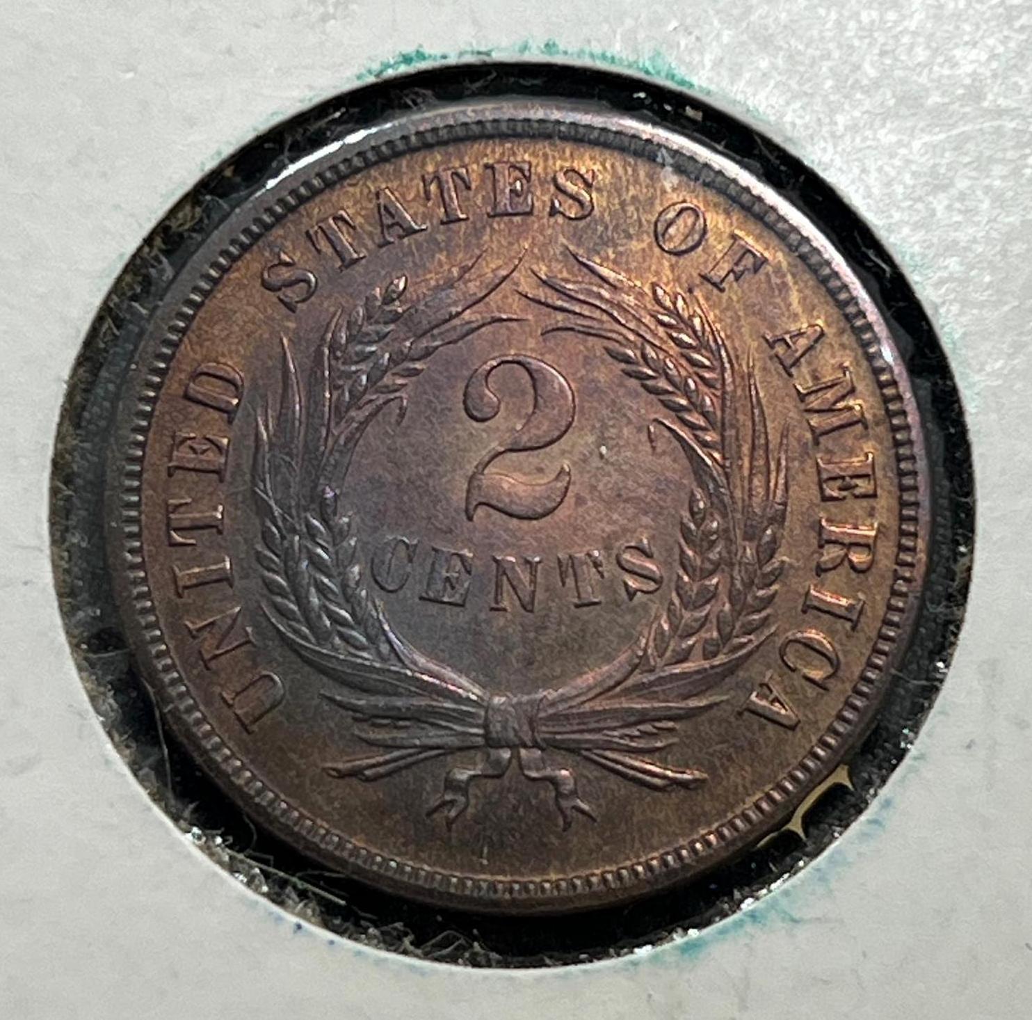 1869 US 2 Cent Piece, Appears Proof, see pics!