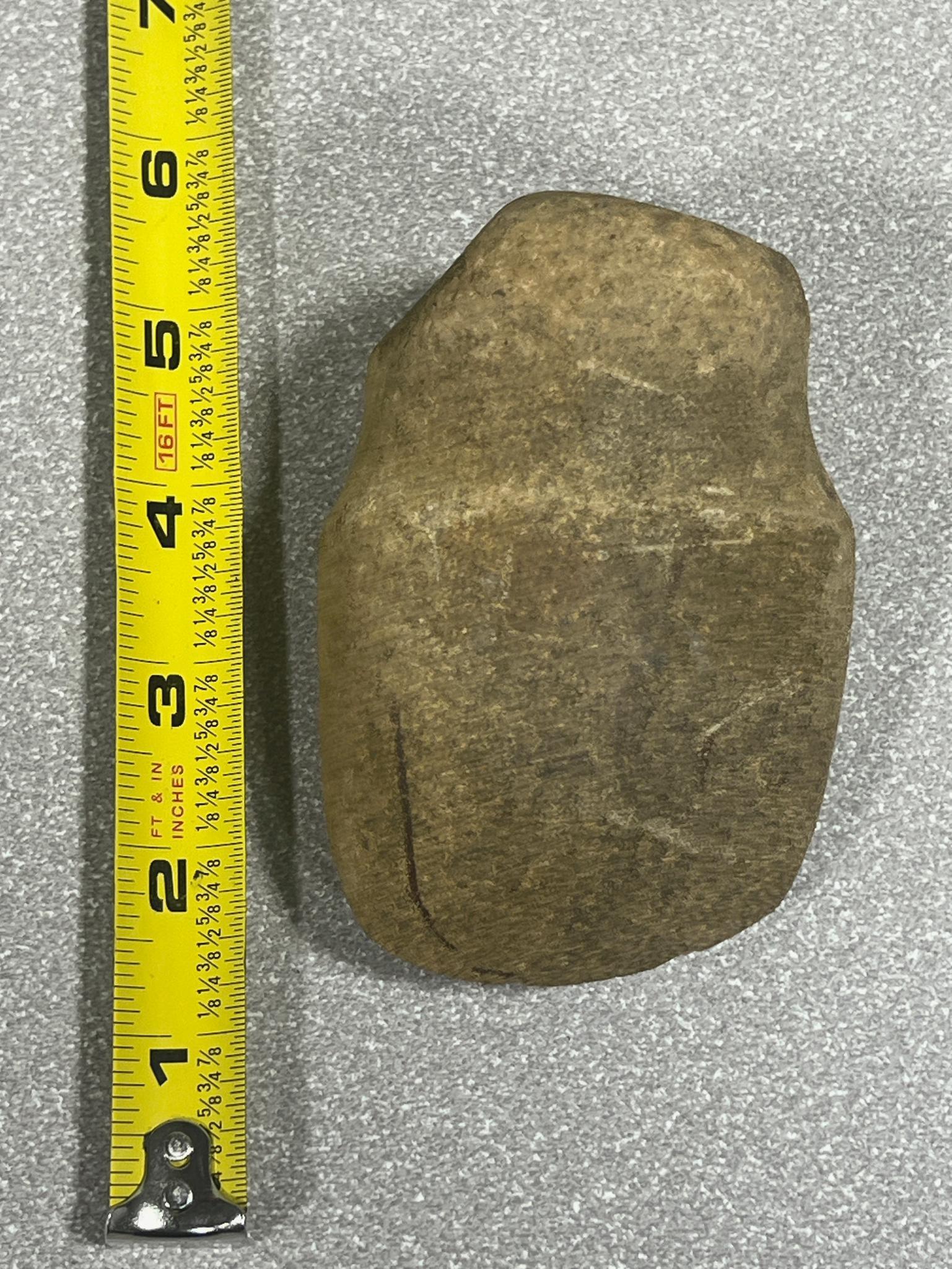 Artifacts Full Grooved Axe made from Honey Quartz material found in Southern Ohio 4 1/2"
