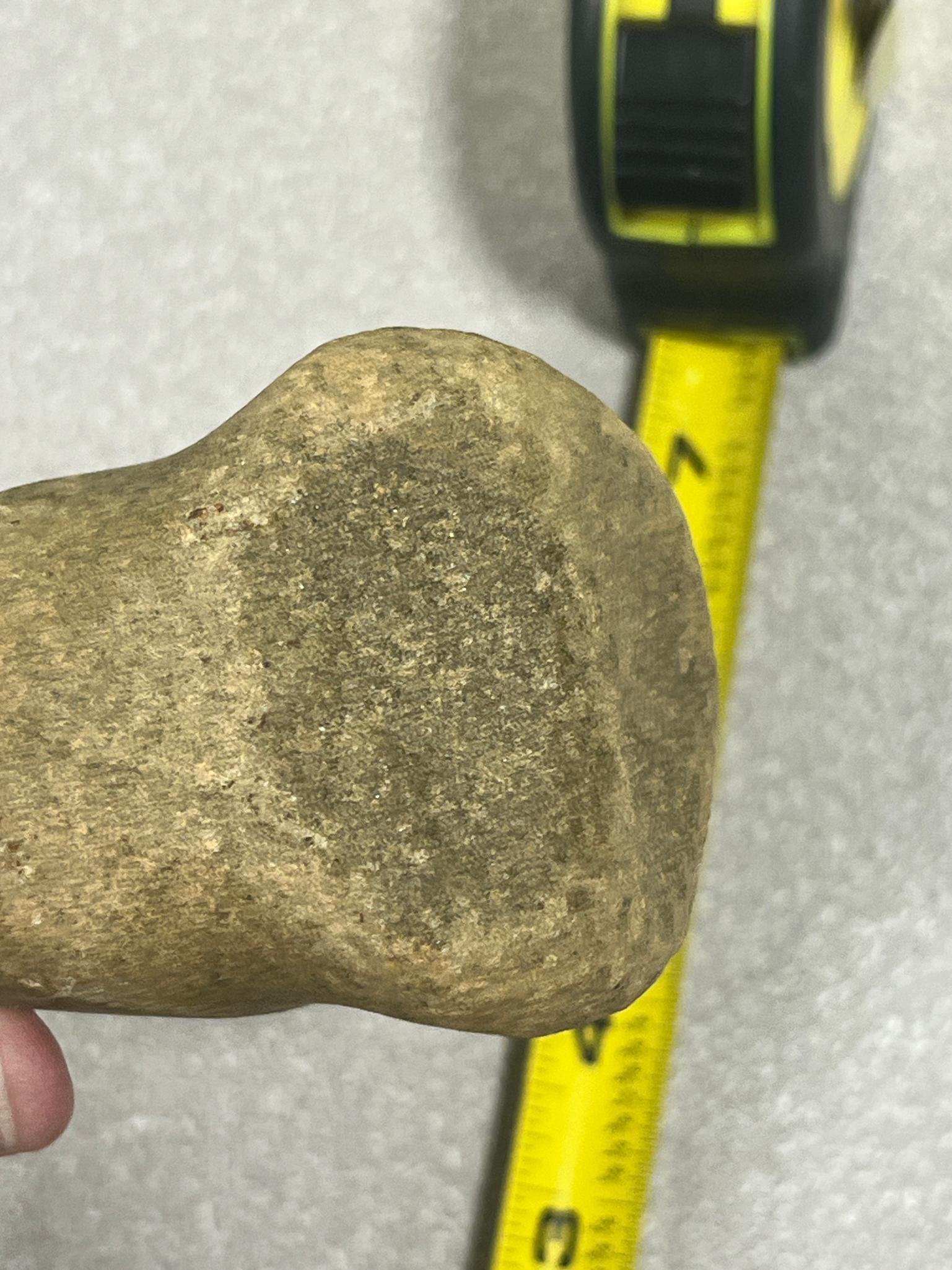 Artifacts Full Grooved Axe made from Honey Quartz material found in Southern Ohio 4 1/2"
