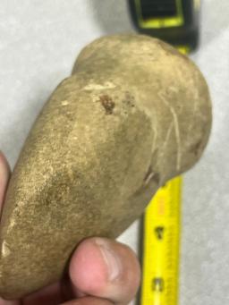 Artifacts Full Grooved Axe made from Honey Quartz material found in Southern Ohio 4 1/2"