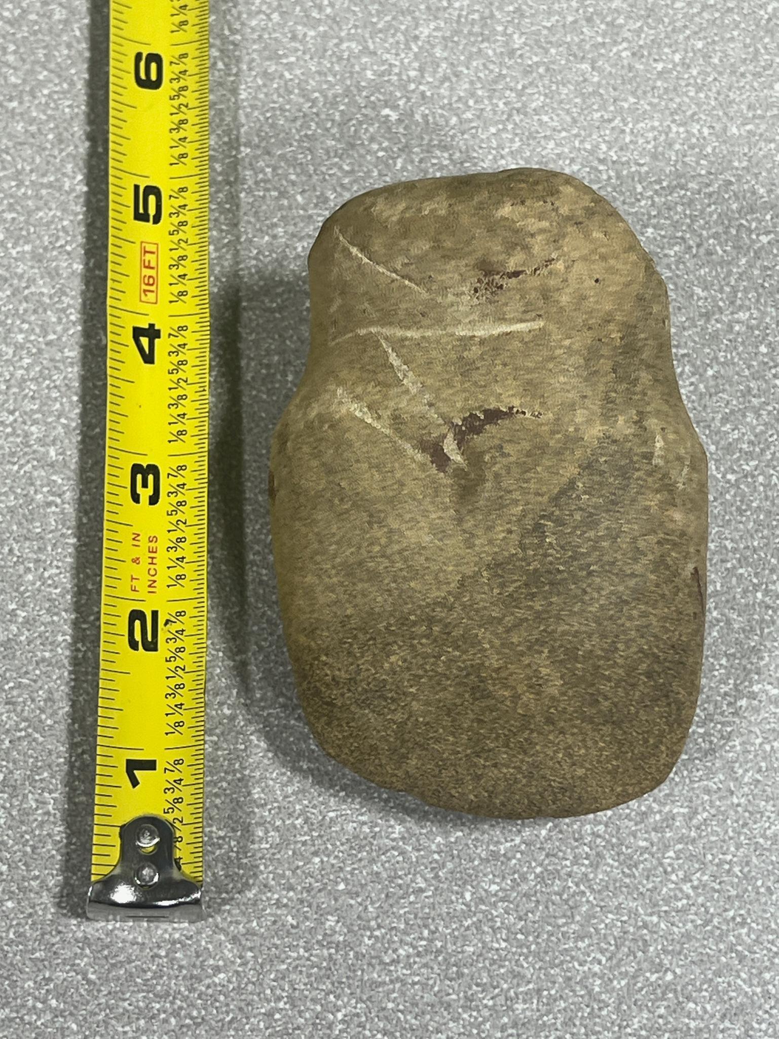 Artifacts Full Grooved Axe made from Honey Quartz material found in Southern Ohio 4 1/2"