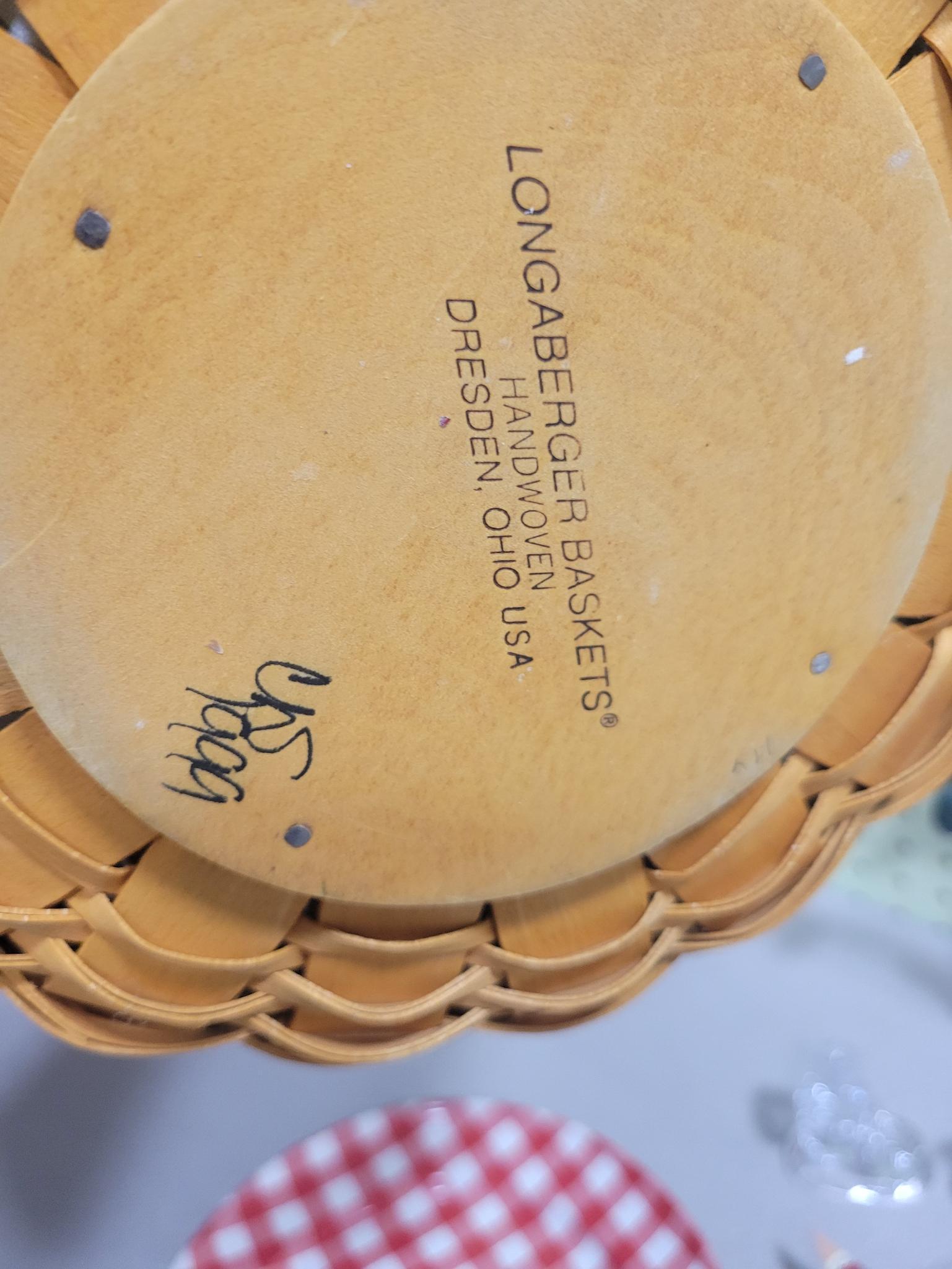 2 Longaberger baskets, 4 plates, 4 snowman ornaments and more