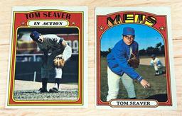 1972 Topps Tom Seaver (creased) & In Action #445 & 446