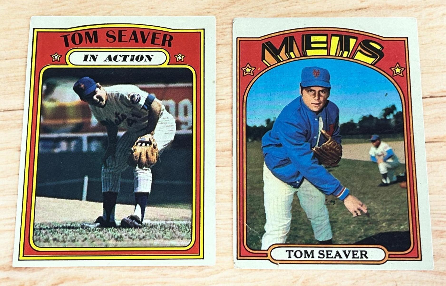 1972 Topps Tom Seaver (creased) & In Action #445 & 446
