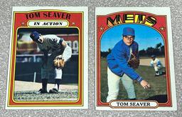 1972 Topps Tom Seaver (creased) & In Action #445 & 446