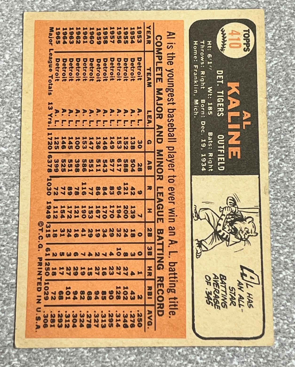 1966 Topps Al Kaline