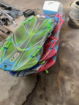 8- Bob Sled/ Snow Base Snow Sleds, various colors