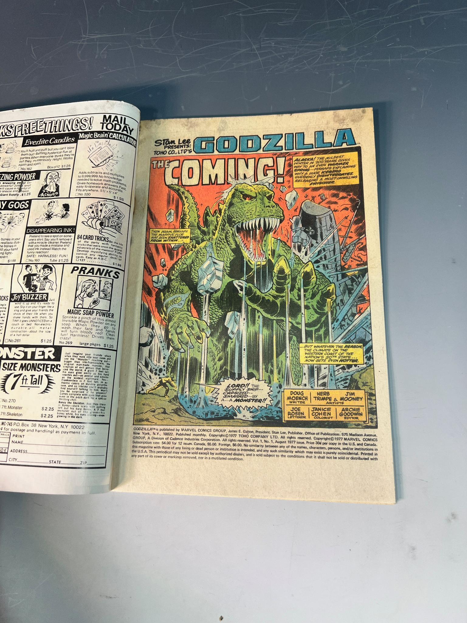Godzilla King of the Monsters #1 Marvel Comics
