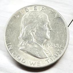 1948-D Franklin Half Dollar, 90% Silver