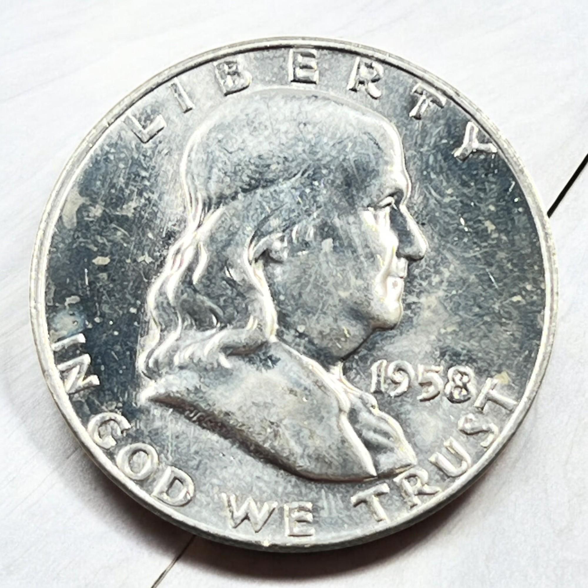 1958-D Franklin Half Dollar, 90% Silver