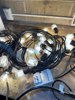 3 strands Tent Lights w/ replacement bulbs, tested working