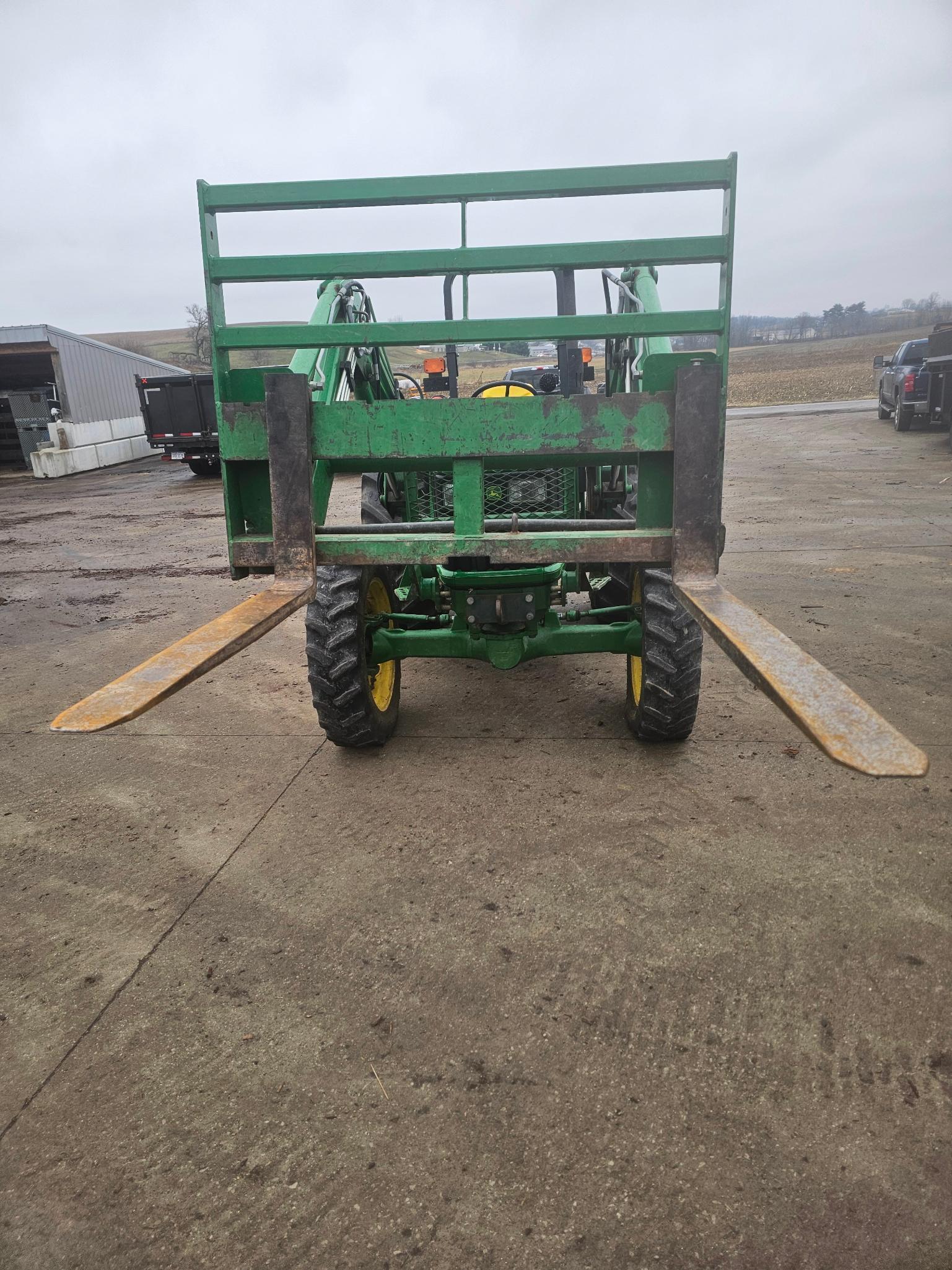 Fork for JD Tractor w/ quick attach frame, TRACTOR AND BOOM NOT INCLUDED