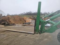 Fork for JD Tractor w/ quick attach frame, TRACTOR AND BOOM NOT INCLUDED