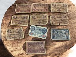 10- Antique Foreign Banknotes, see pics for notes included, sells times the money