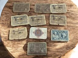 10- Antique Foreign Banknotes, see pics for notes included, sells times the money