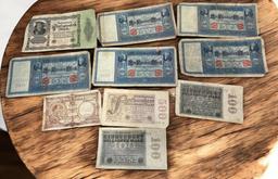 10- Antique Foreign Banknotes, see pics for notes included, sells times the money