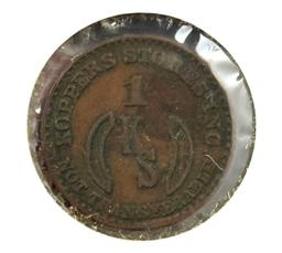 Koppers Stores one cent coal scrip token