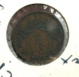 Koppers Stores one cent coal scrip token