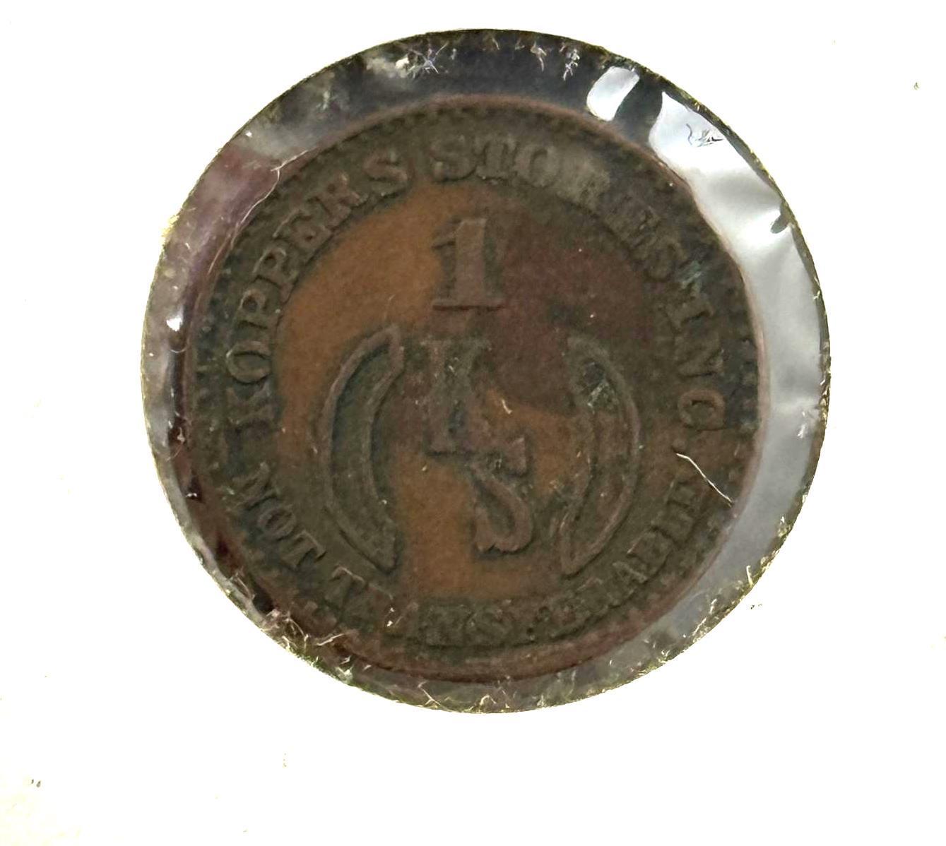 Koppers Stores one cent coal scrip token