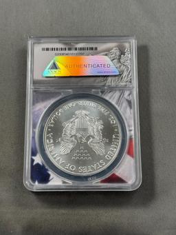 2021 US Silver Eagle, .999 Fine Silver, Type 1 in ANACS MS70 Holder