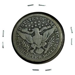 1913 US Barber Quarter Dollar, 90% Silver