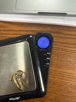 10K stamped gold ring, size 7, weighs approx 4.55 grams