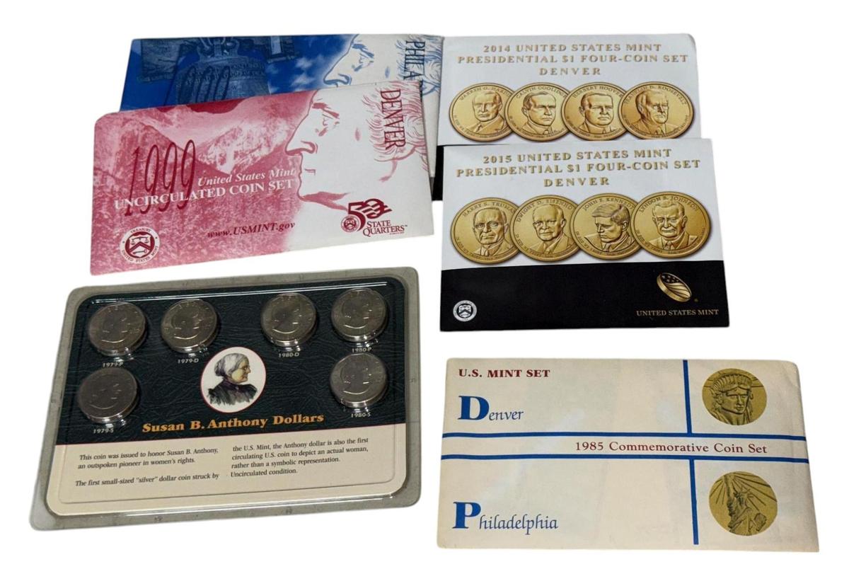 99 Mint Set Susan B Anthony 2014 2015 dollar Set 6 PC Set