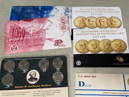 99 Mint Set Susan B Anthony 2014 2015 dollar Set 6 PC Set