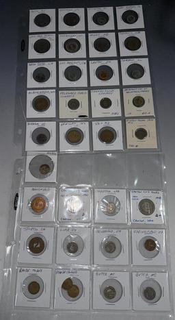 33 Asst. Transportation Tokens, see all pics