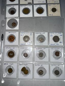33 Asst. Transportation Tokens, see all pics