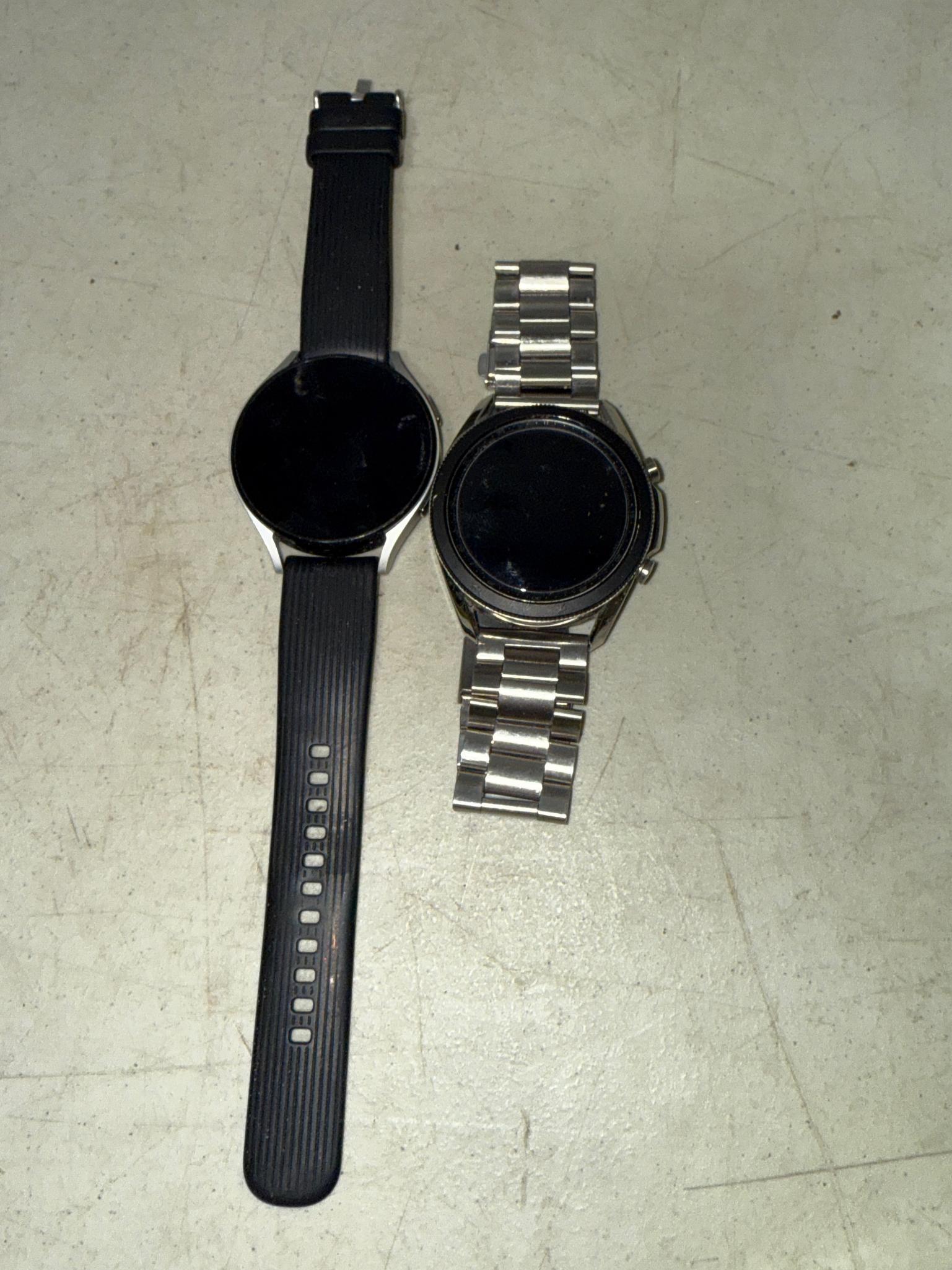 2- Samsung Smartwatches, no chargers, unknown condition