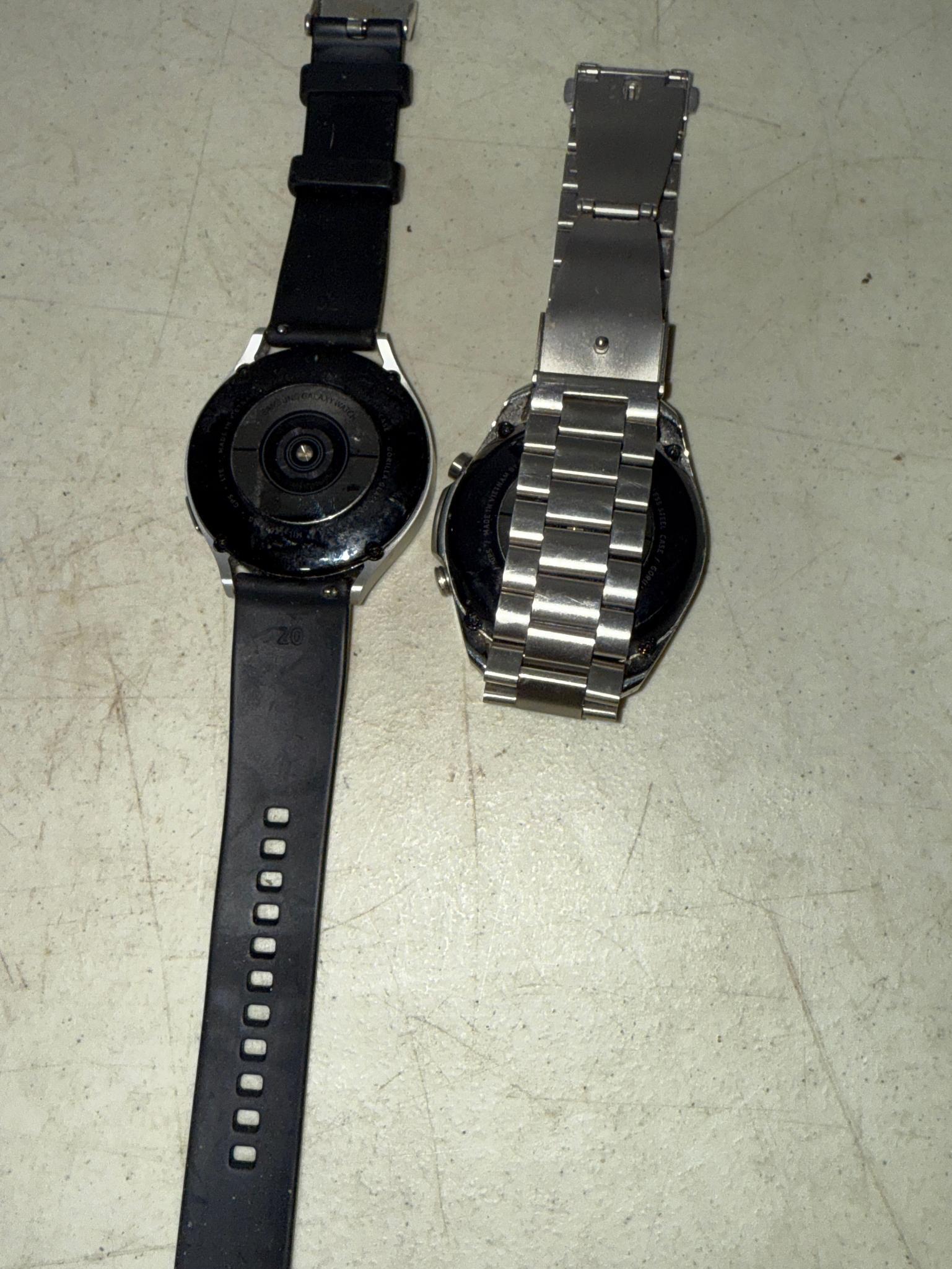 2- Samsung Smartwatches, no chargers, unknown condition