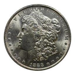1888-O Morgan Silver Dollar in MS61 ANACS Soapbox Holder, DDR VAM 9 Top 100