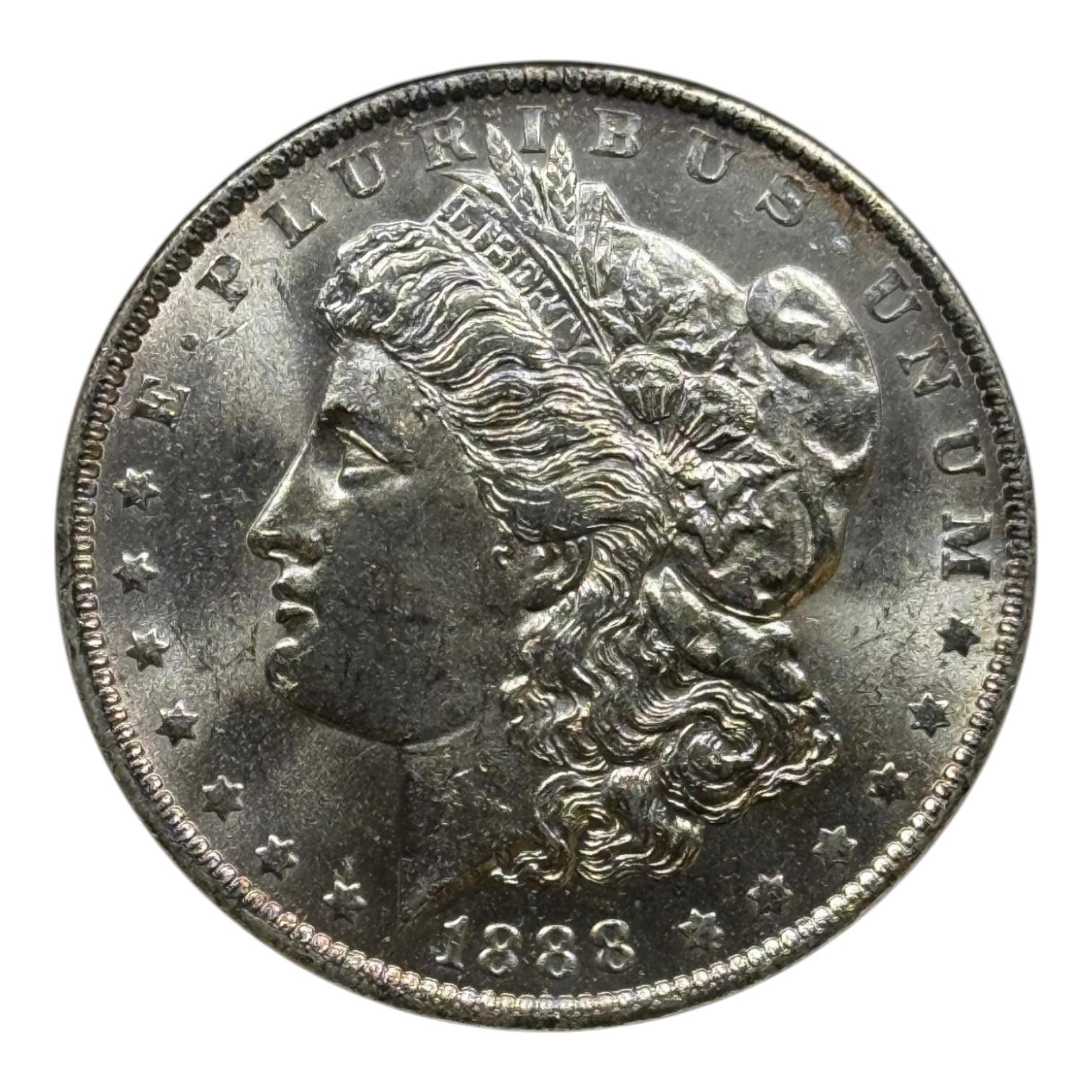 1888-O Morgan Silver Dollar in MS61 ANACS Soapbox Holder, DDR VAM 9 Top 100