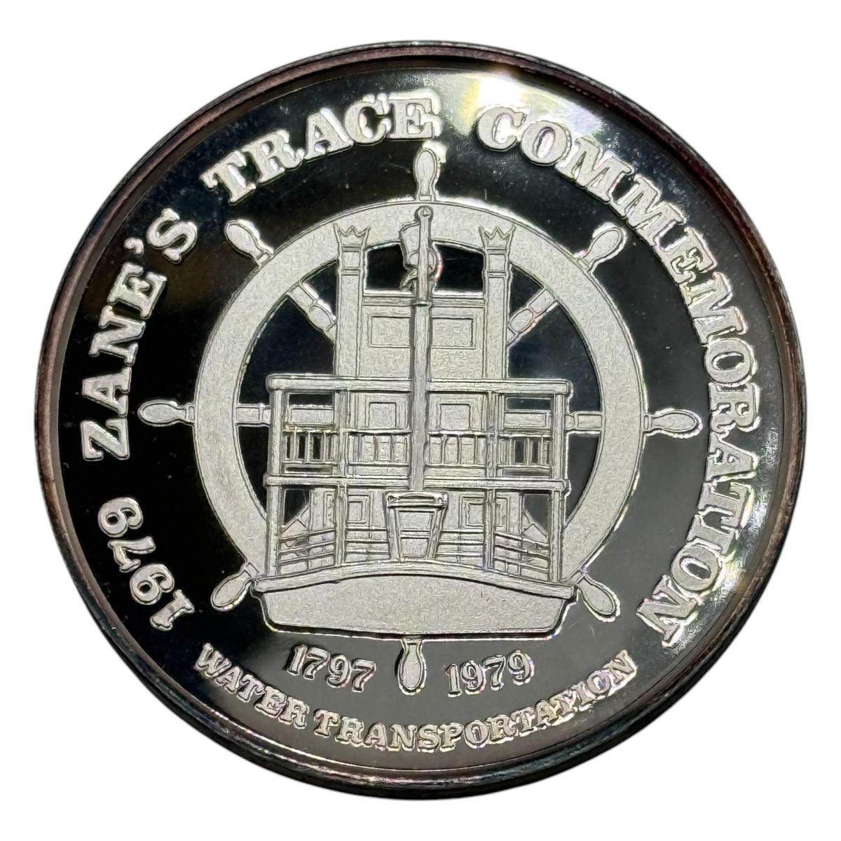 Zane's Trace Commemorative .999 Silver Round, one troy ounce