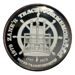 Zane's Trace Commemorative .999 Silver Round, one troy ounce