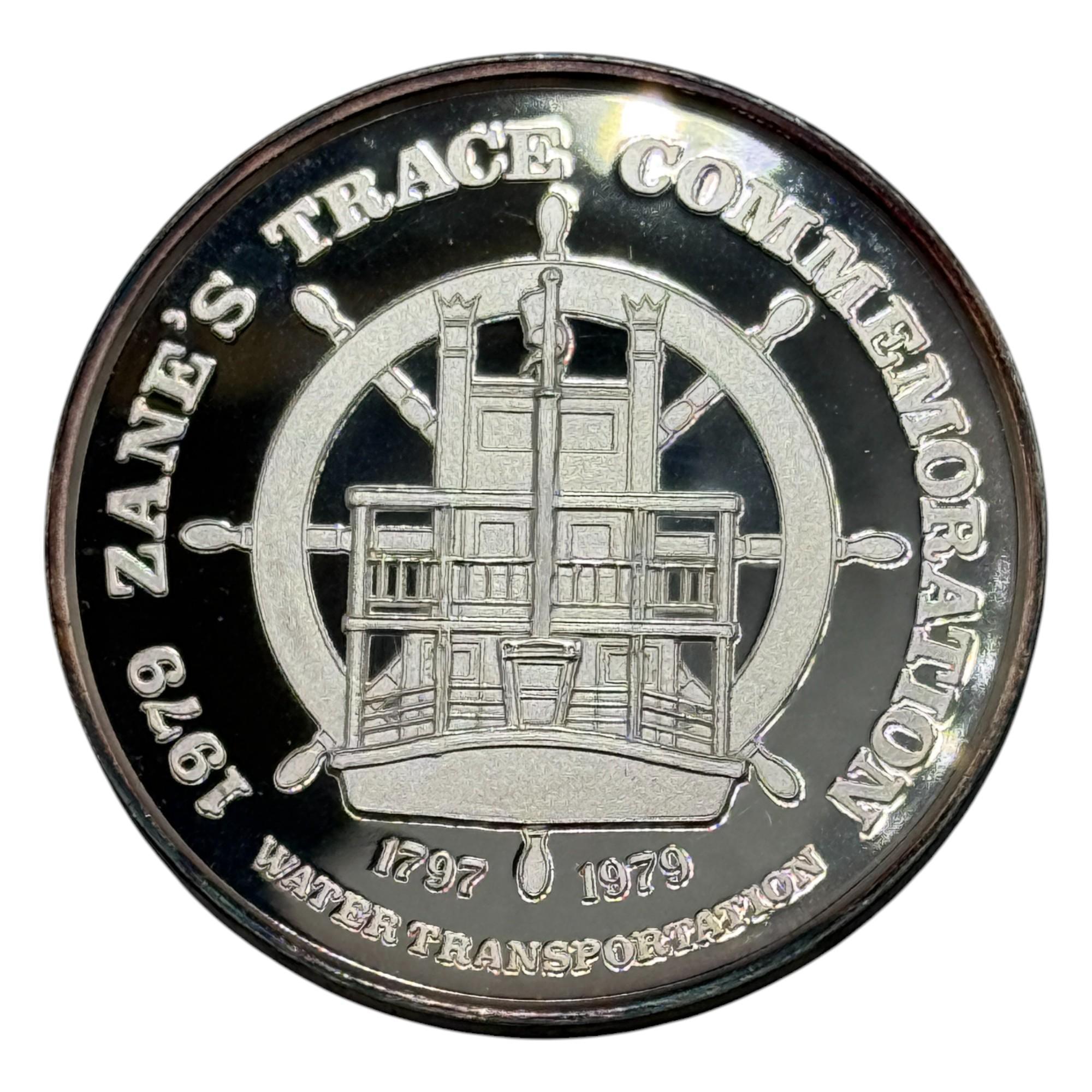 Zane's Trace Commemorative .999 Silver Round, one troy ounce