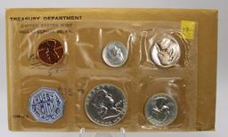 1959P US Mint Proof set, includes 3 SILVER Proof coins