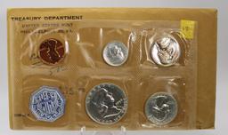 1959P US Mint Proof set, includes 3 SILVER Proof coins