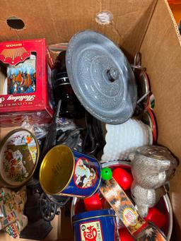Budweiser stein, vintage toy, misc