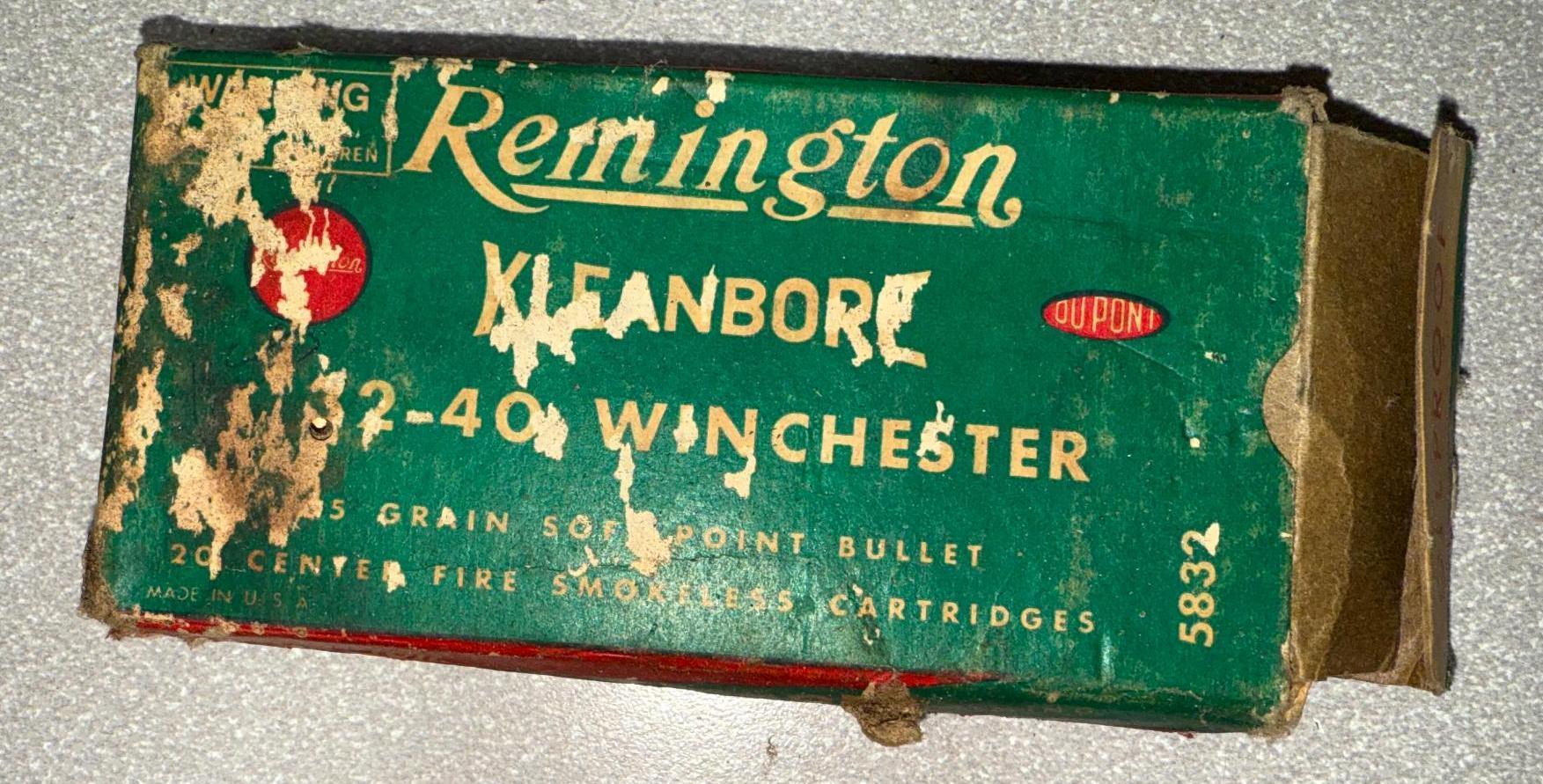 20 round box of 32-40 Winchester