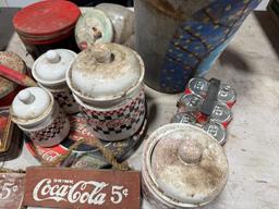 Lot of asst Coca Cola memorabilia and other decor