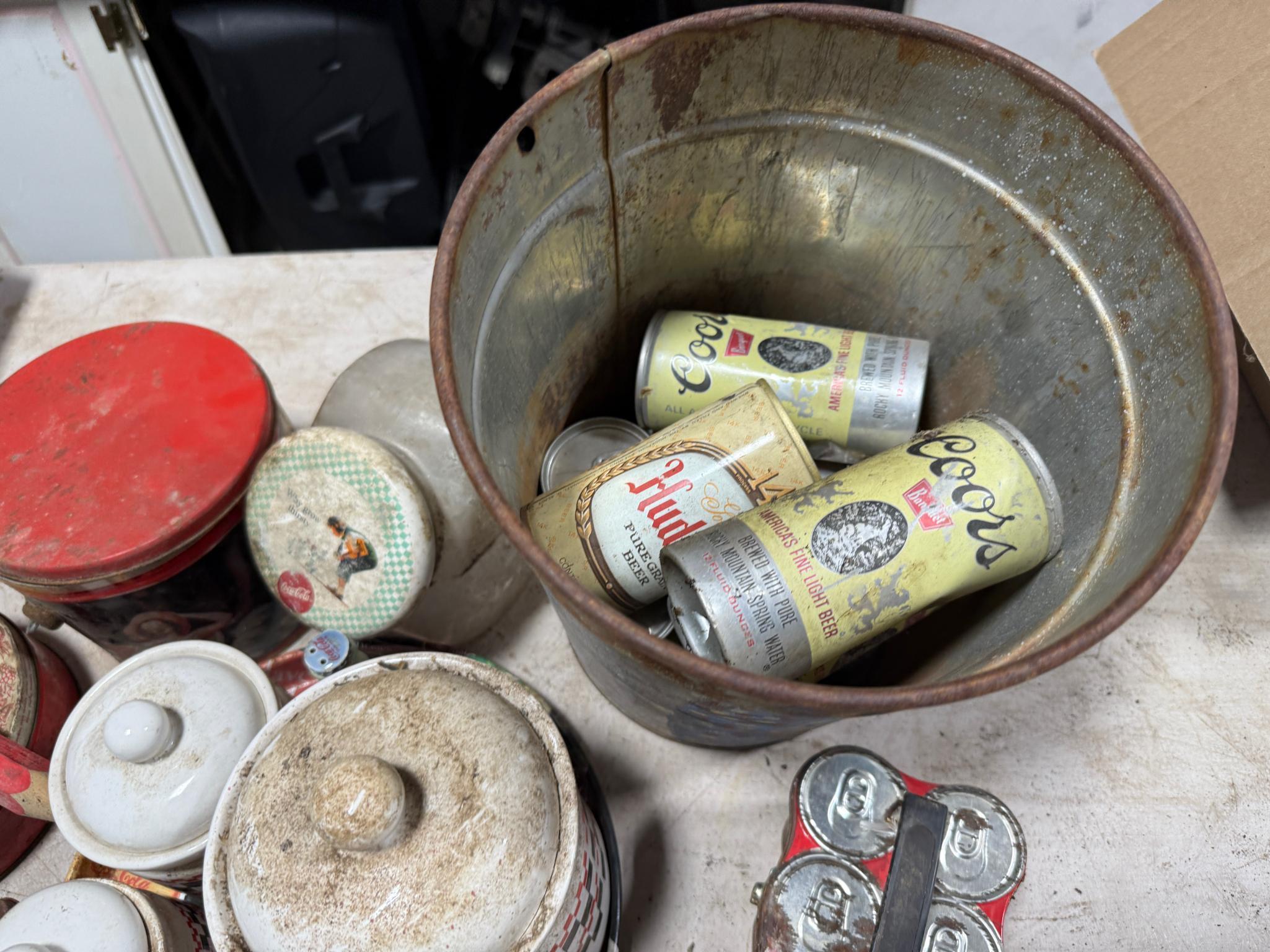 Lot of asst Coca Cola memorabilia and other decor